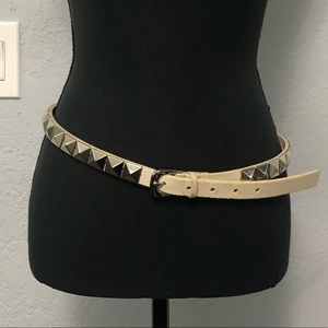 Leather, studded belt